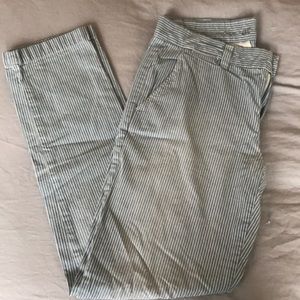 Gap Blue Stripe Broken-In Straight Khakis - Size 2